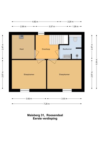 Floorplan - Maïsberg 31, 4708 NR Roosendaal